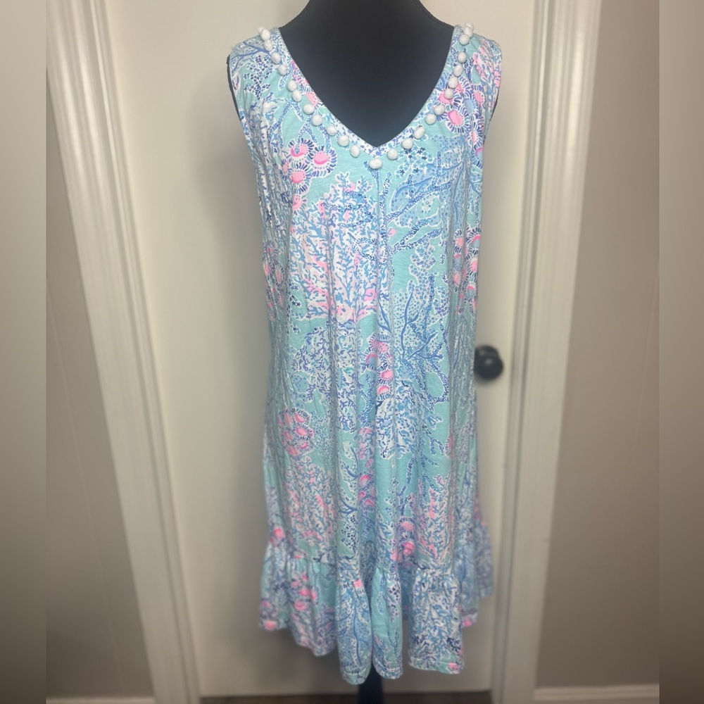 Lilly Pulitzer Camilla Sleeveless V Neck Dress Size XL